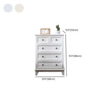 Commode élégante en bois blanc à 7 tiroirs avec poignée en métal