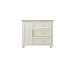 Buffet contemporain en bois blanc à 3 tiroirs
