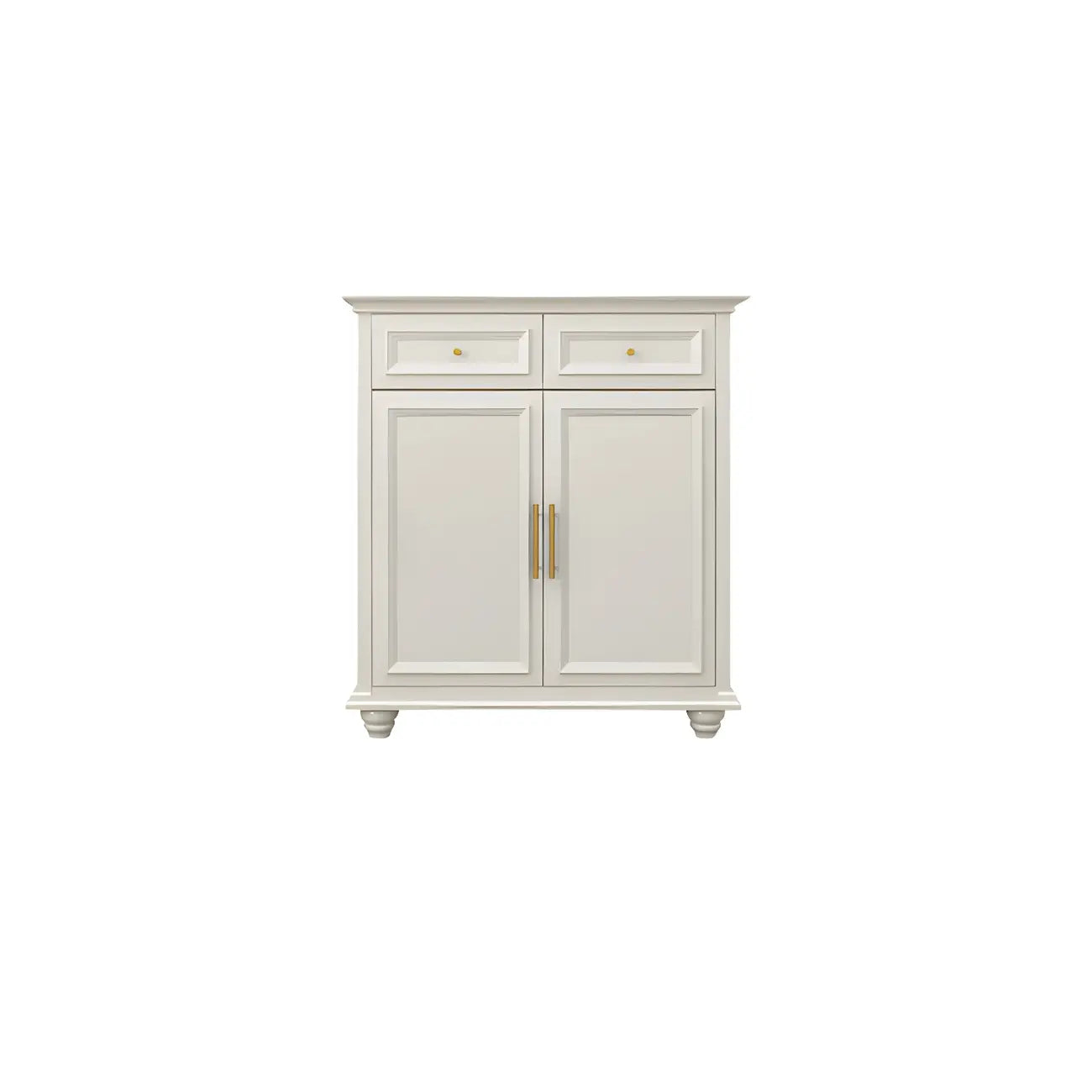 Buffet contemporain en bois blanc à 3 tiroirs