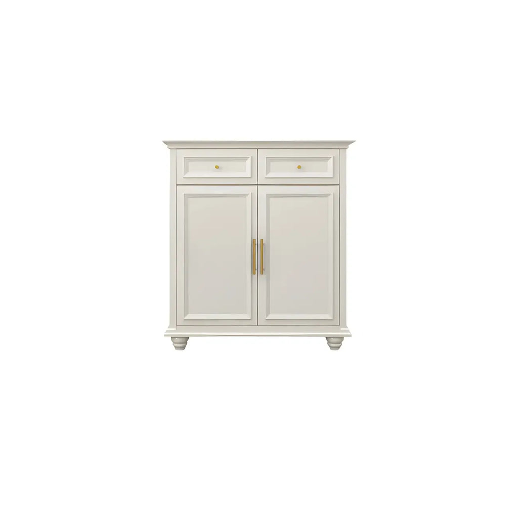Buffet contemporain en bois blanc à 3 tiroirs