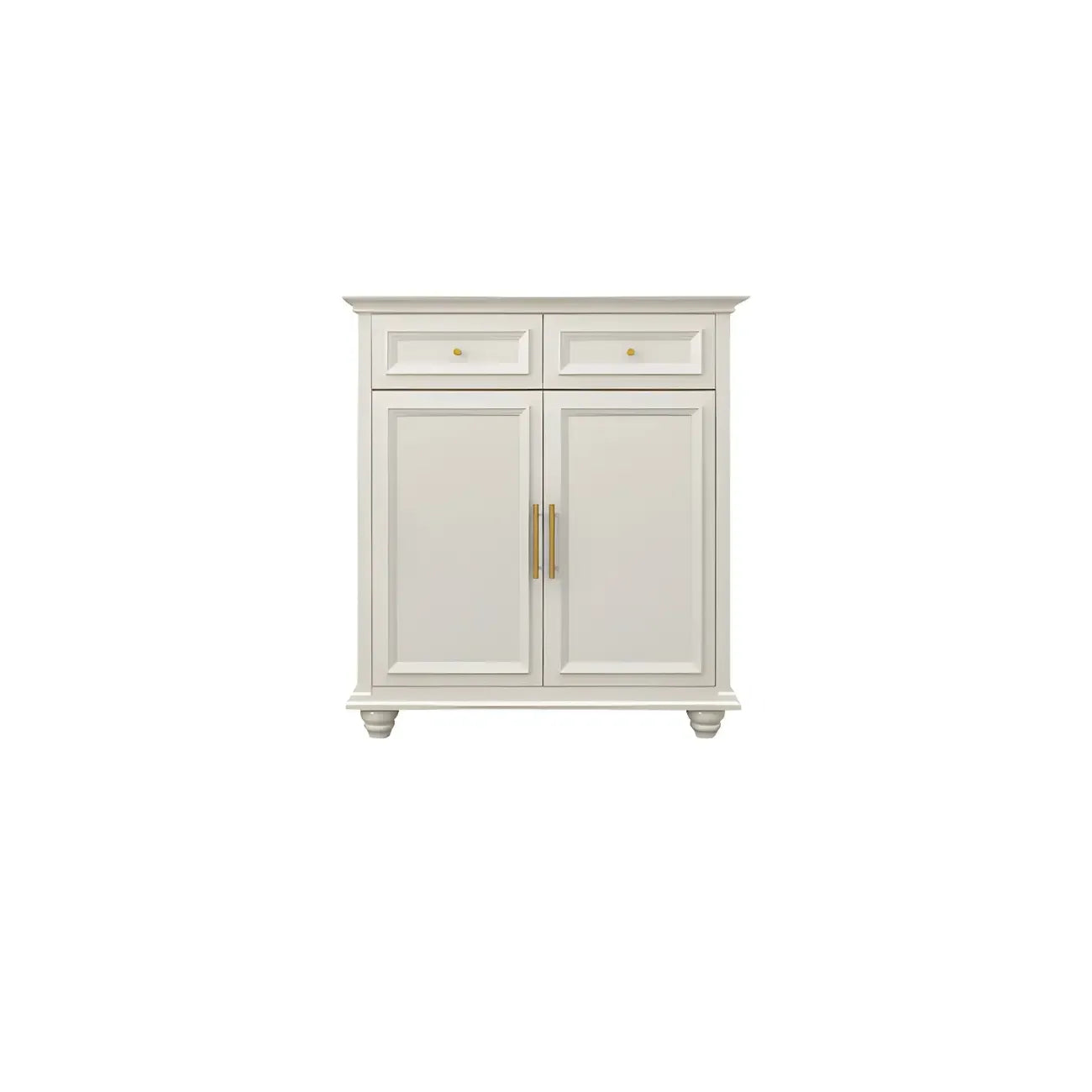 Buffet contemporain en bois blanc à 3 tiroirs