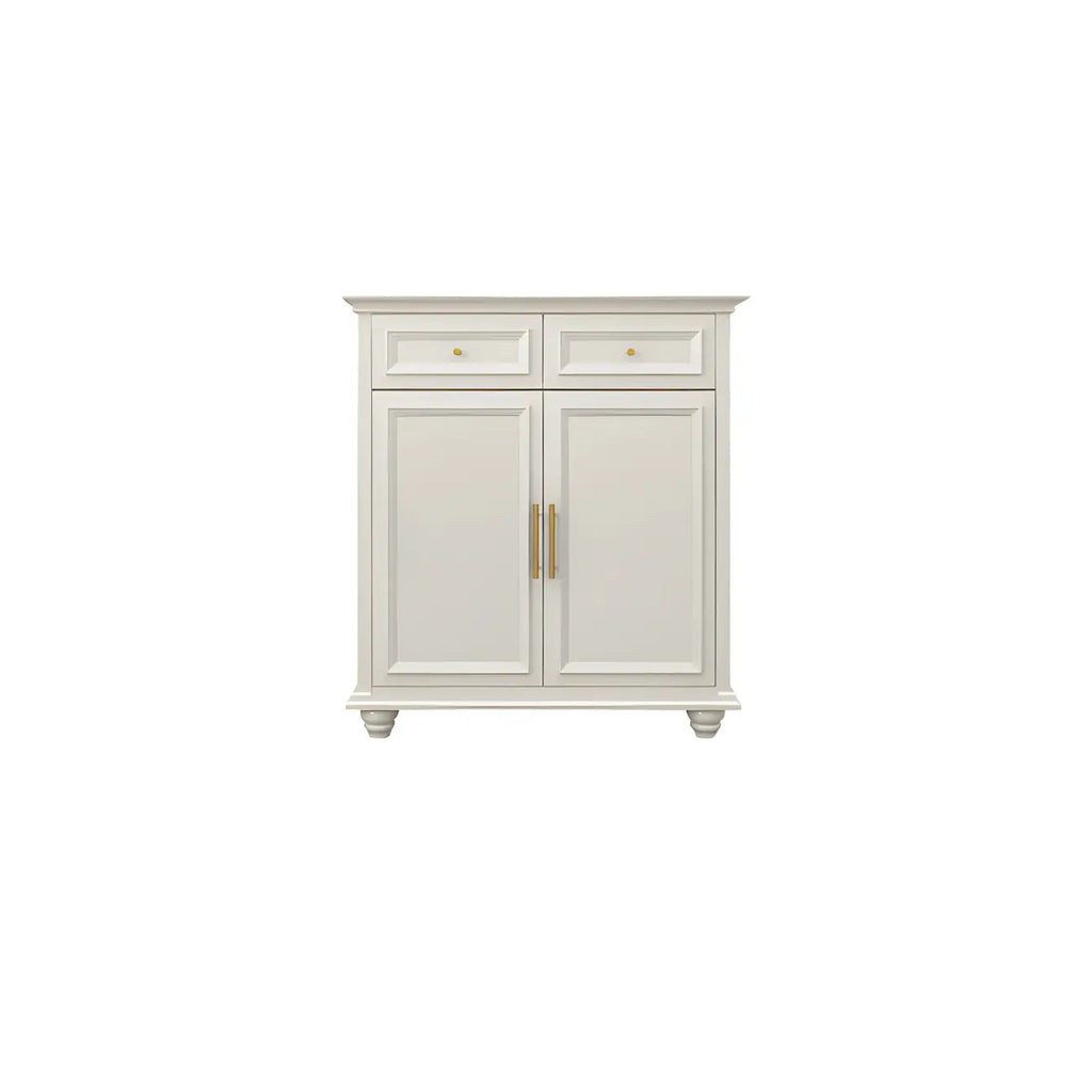 Buffet contemporain en bois blanc à 3 tiroirs