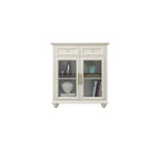 Buffet contemporain en bois blanc à 3 tiroirs
