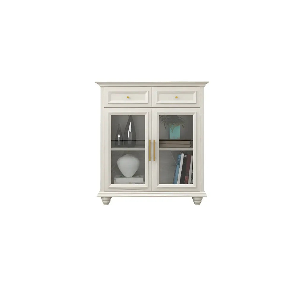 Buffet contemporain en bois blanc à 3 tiroirs