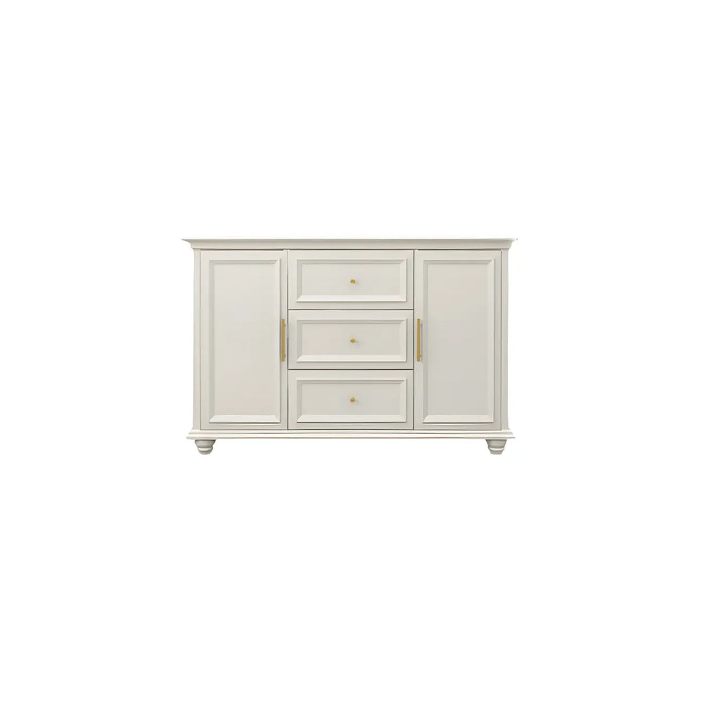 Buffet contemporain en bois blanc à 3 tiroirs