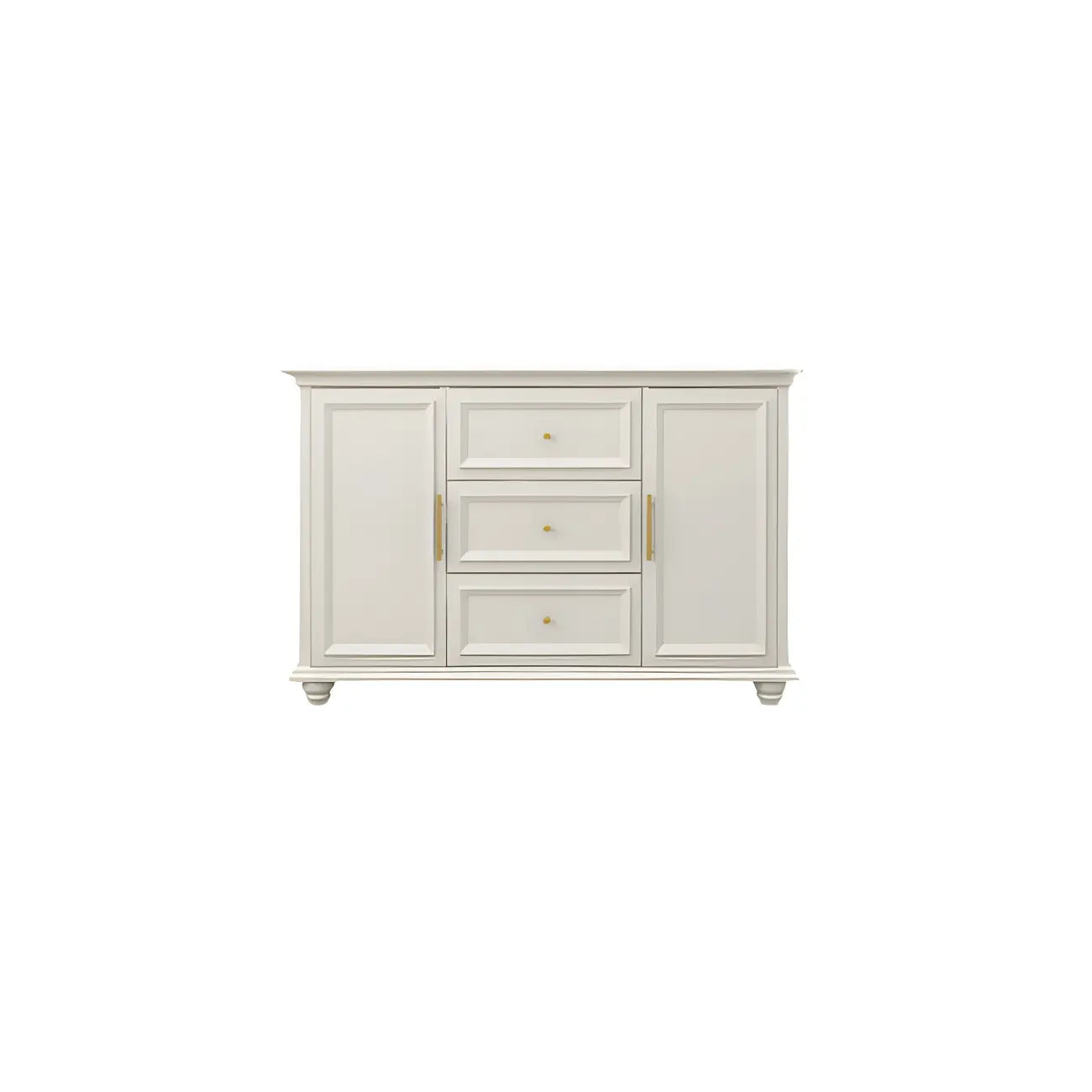 Buffet contemporain en bois blanc à 3 tiroirs