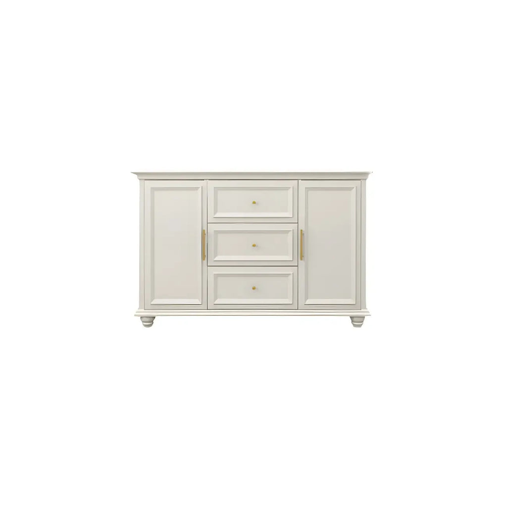 Buffet contemporain en bois blanc à 3 tiroirs