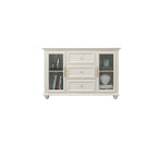 Buffet contemporain en bois blanc à 3 tiroirs