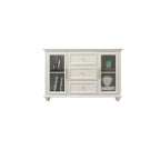 Buffet contemporain en bois blanc à 3 tiroirs