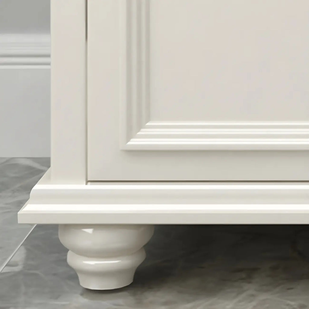 Buffet contemporain en bois blanc à 3 tiroirs