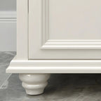 Buffet contemporain en bois blanc à 3 tiroirs