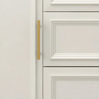Buffet contemporain en bois blanc à 3 tiroirs