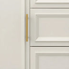 Buffet contemporain en bois blanc à 3 tiroirs