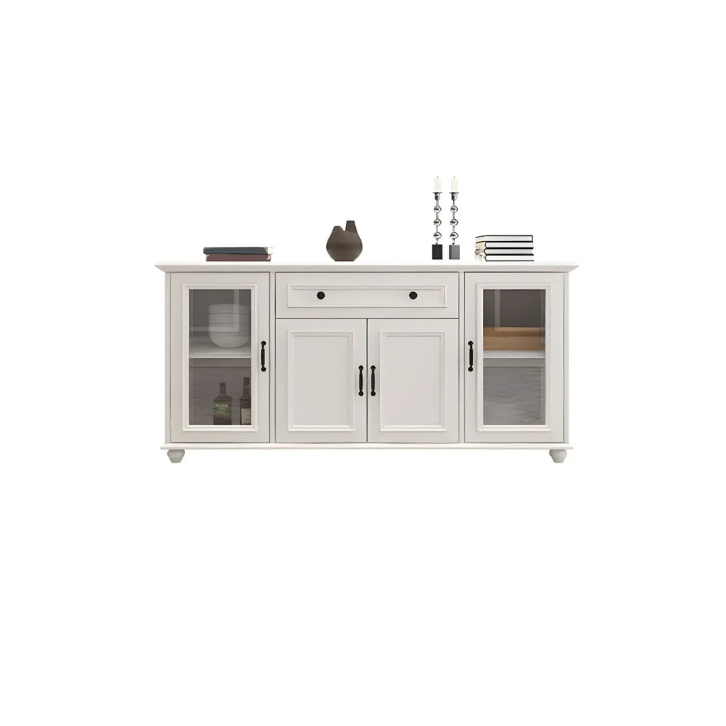 Buffet contemporain en bois blanc à 3 tiroirs