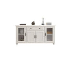 Buffet contemporain en bois blanc à 3 tiroirs