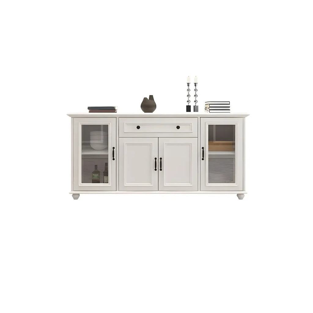 Buffet contemporain en bois blanc à 3 tiroirs