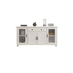 Buffet contemporain en bois blanc à 3 tiroirs