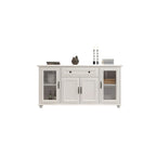 Buffet contemporain en bois blanc à 3 tiroirs