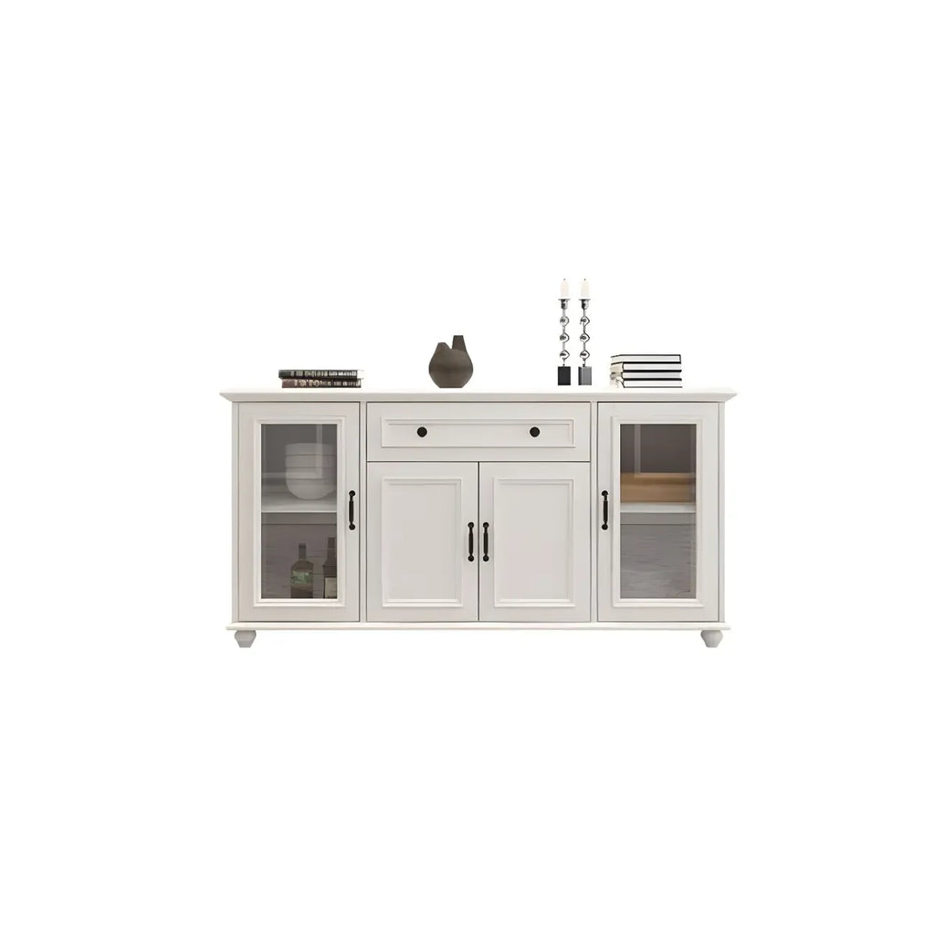 Buffet contemporain en bois blanc à 3 tiroirs