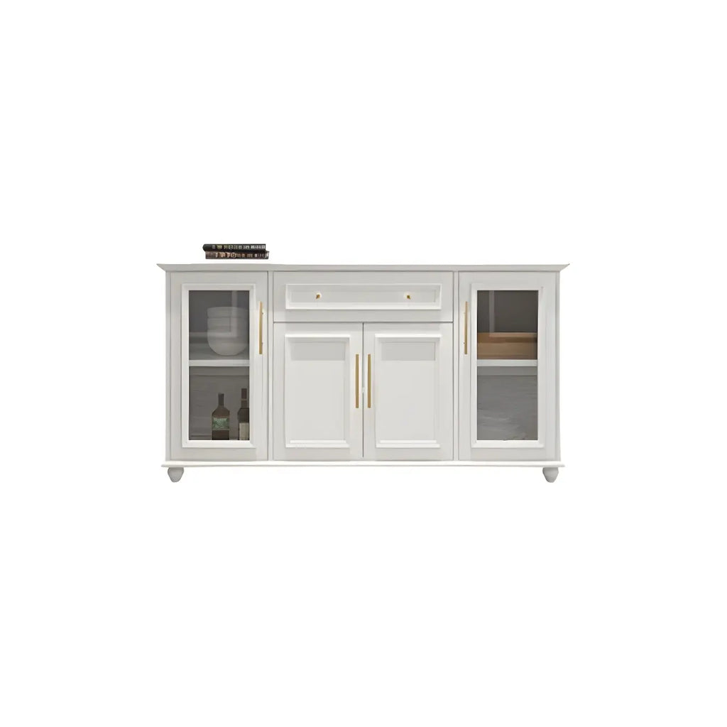 Buffet contemporain en bois blanc à 3 tiroirs