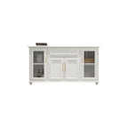 Buffet contemporain en bois blanc à 3 tiroirs