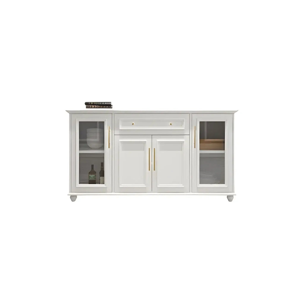 Buffet contemporain en bois blanc à 3 tiroirs
