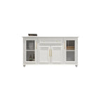 Buffet contemporain en bois blanc à 3 tiroirs