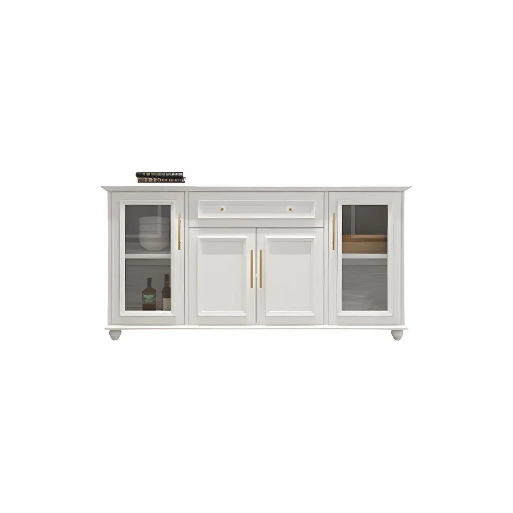 Buffet contemporain en bois blanc à 3 tiroirs