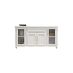 Buffet contemporain en bois blanc à 3 tiroirs