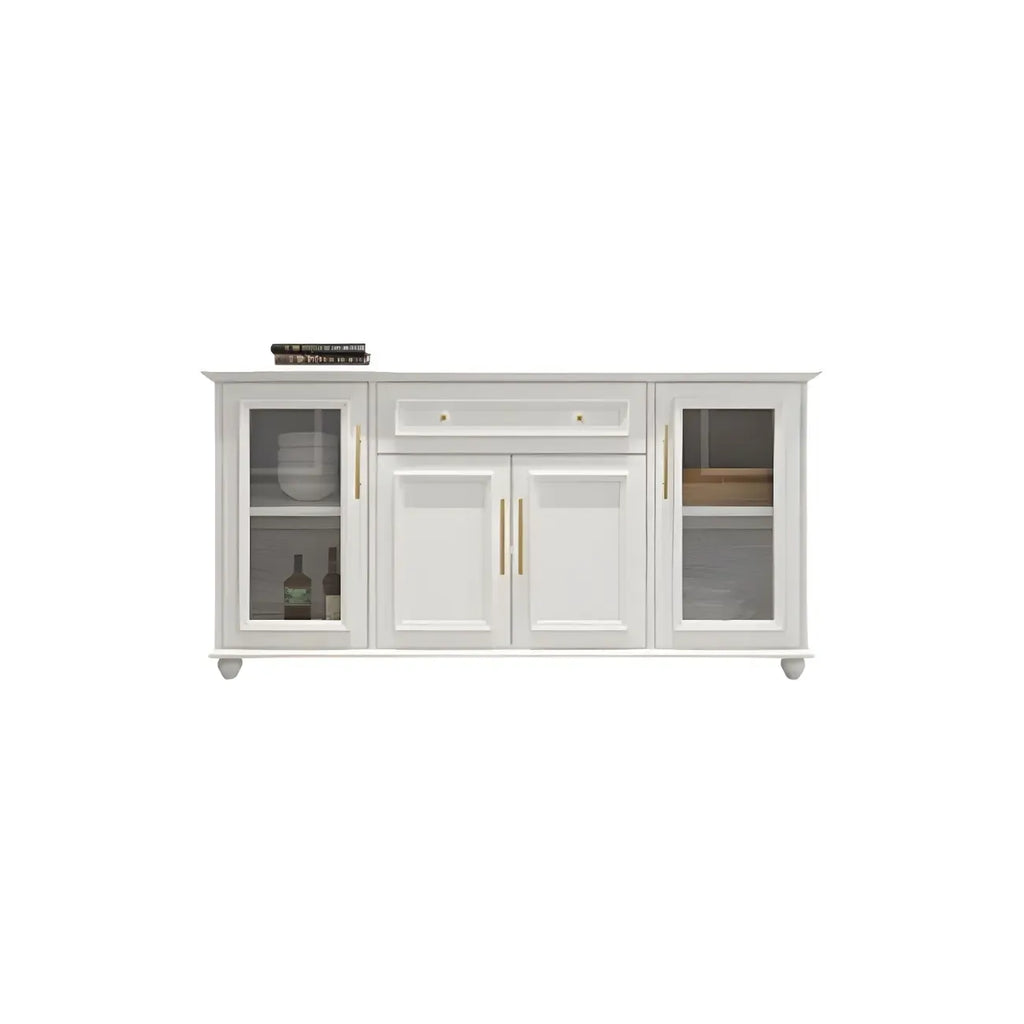 Buffet contemporain en bois blanc à 3 tiroirs