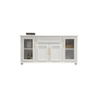 Buffet contemporain en bois blanc à 3 tiroirs