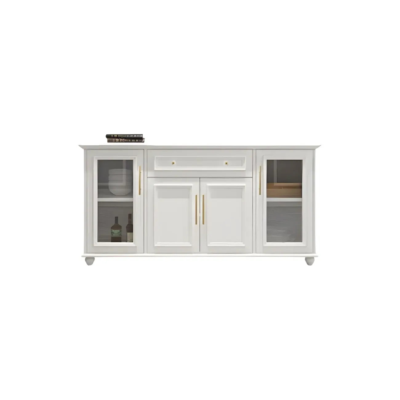 Buffet contemporain en bois blanc à 3 tiroirs