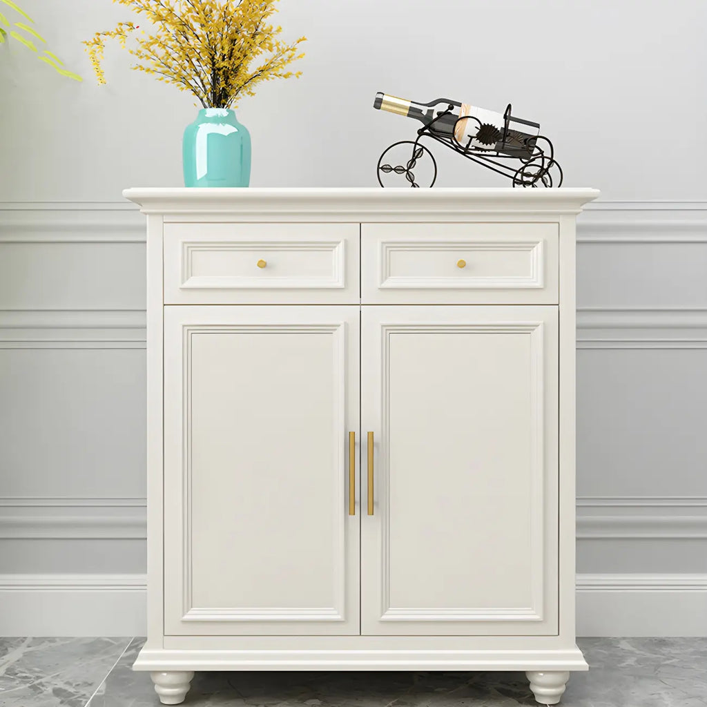 Buffet contemporain en bois blanc à 3 tiroirs