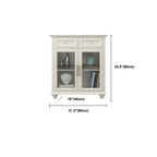 Buffet contemporain en bois blanc à 3 tiroirs
