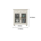 Buffet contemporain en bois blanc à 3 tiroirs