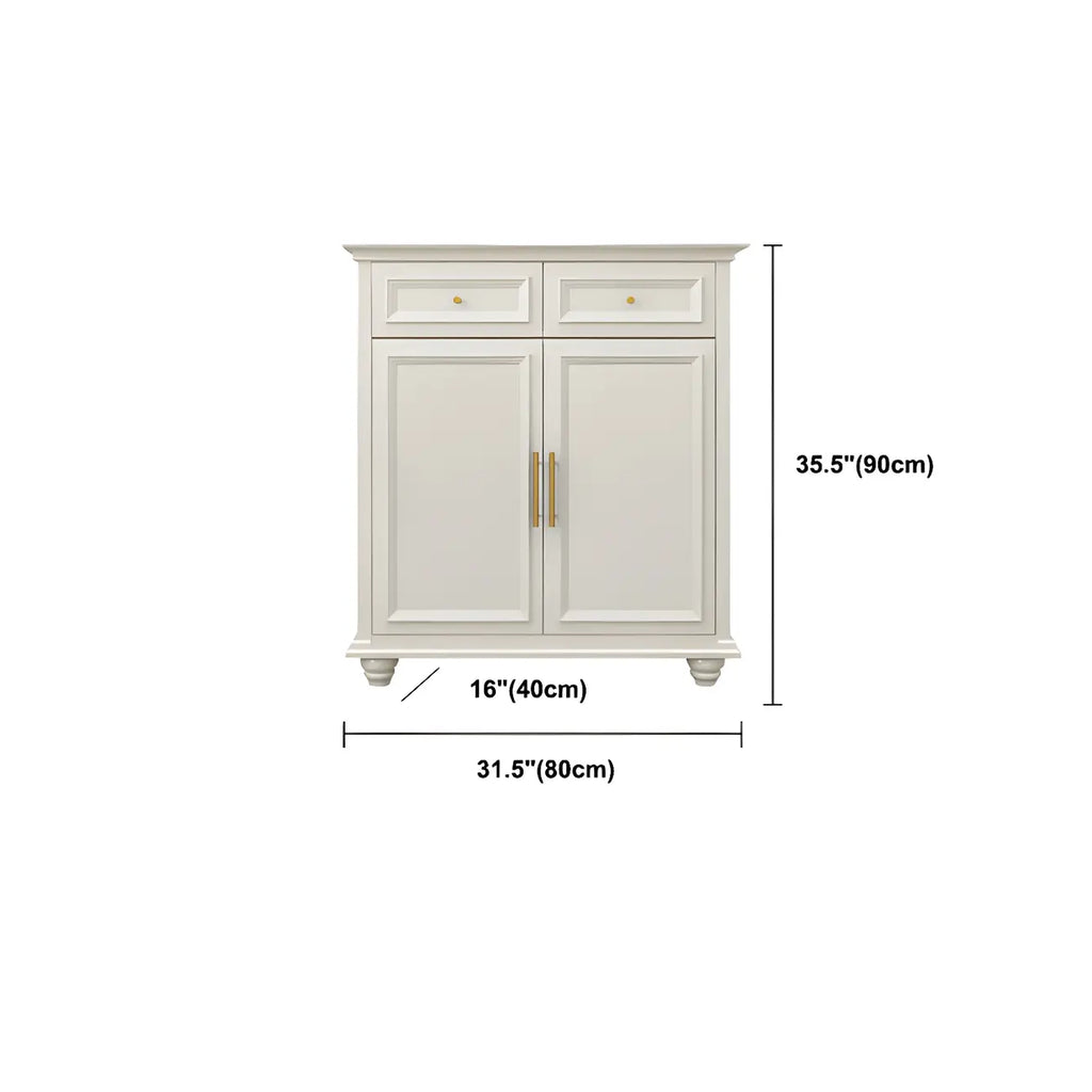 Buffet contemporain en bois blanc à 3 tiroirs