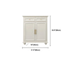 Buffet contemporain en bois blanc à 3 tiroirs
