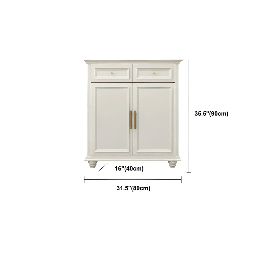 Buffet contemporain en bois blanc à 3 tiroirs
