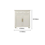 Buffet contemporain en bois blanc à 3 tiroirs