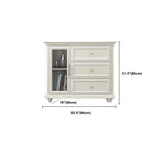Buffet contemporain en bois blanc à 3 tiroirs