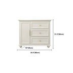 Buffet contemporain en bois blanc à 3 tiroirs