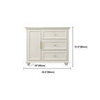 Buffet contemporain en bois blanc à 3 tiroirs