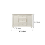 Buffet contemporain en bois blanc à 3 tiroirs
