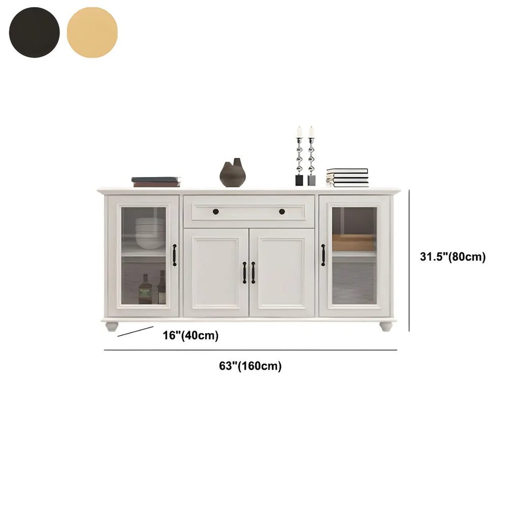 Buffet contemporain en bois blanc à 3 tiroirs