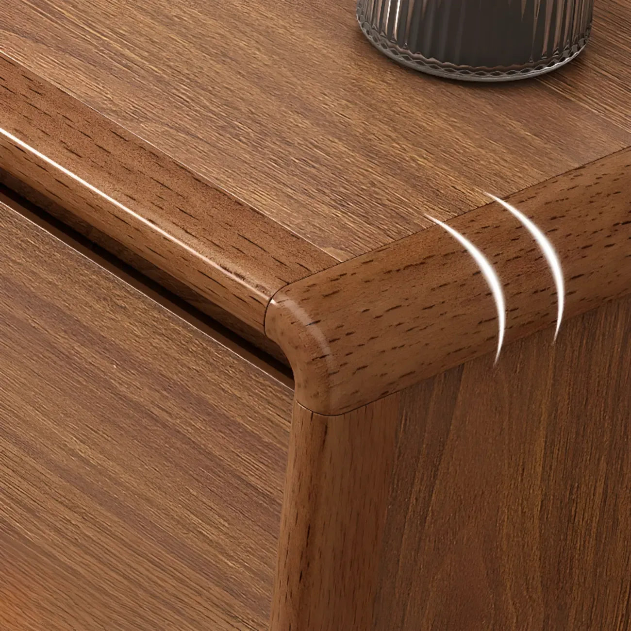 Commode console cubique en bois brun à 8 tiroirs