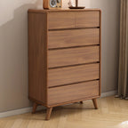 Commode console cubique en bois brun à 8 tiroirs