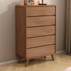 Commode console cubique en bois brun à 8 tiroirs