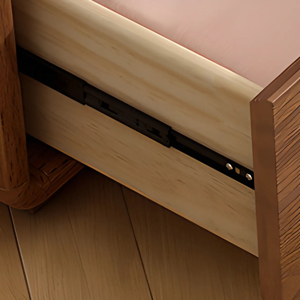 Commode console cubique en bois brun à 8 tiroirs