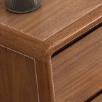 Commode console cubique en bois brun à 8 tiroirs