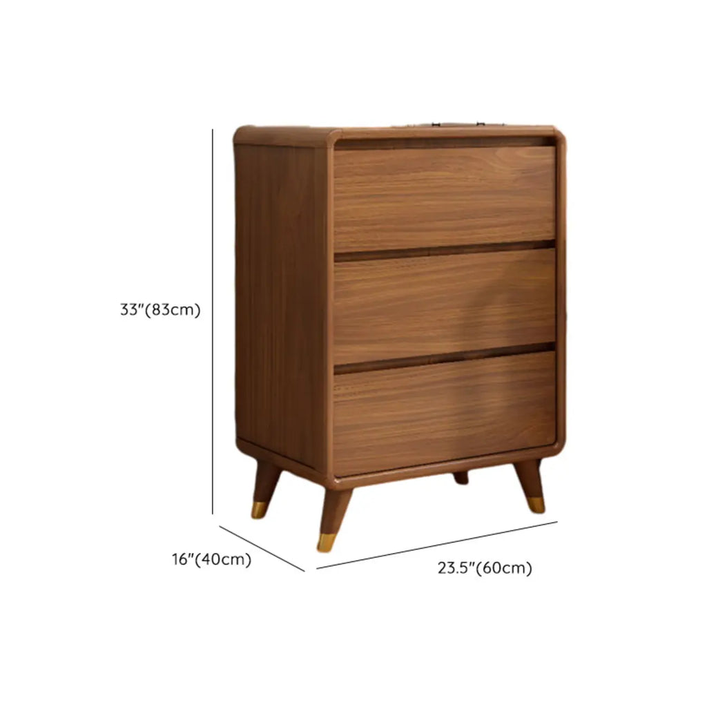 Commode console cubique en bois brun à 8 tiroirs